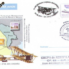 AA Aerofilatelie ,zbor special Chisinau-Bucuresti