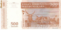 + Bancnota Madagascar UNC 500 ariary 2004 + foto