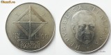 ITALIA 100 LIRE 1974, 8 g., Stainless Steel, 27.8 mm, Guglielmo Marconi **