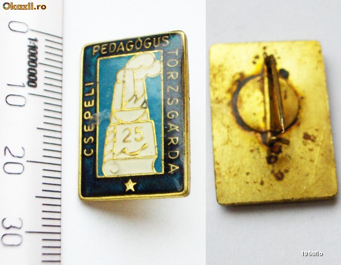 INSIGNA UNGARIA CSEPELI PEDAGOGUS 25 ** INSIGNA UNGARIA CSEPELI PEDAGOGUS 25 **