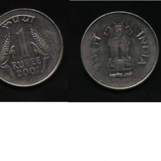 Moneda 1 rupee, India 2001