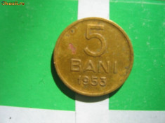 D I Moneda 5 bani 1953 foto