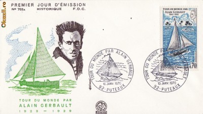 FDC Franta -tema navigatori,vapoare foto