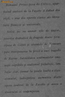 Doamna De la Fayette - Principesa de Cleves foto