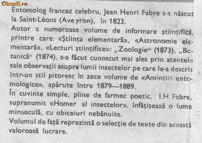 J H Fabre - Din lumea insectelor