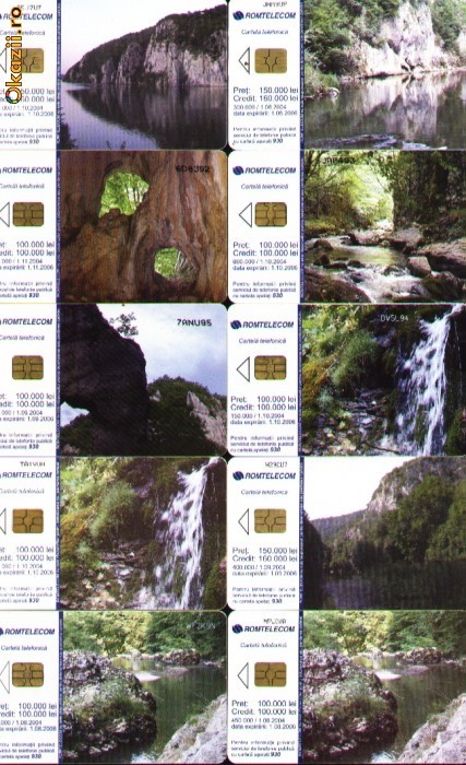 Set 10 cartele telefonice Romtelecom, peisaje montane, 1 Set 10 cartele telefonice Romtelecom, peisaje montane, 1