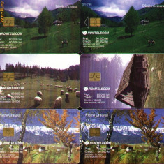 Set de 6 cartele telefonice Romtelecom, peisaje montane 3