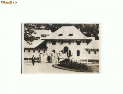 CP161-03 Olanesti -Pavilionul bailor -RPR sepia -circulata 1954 foto