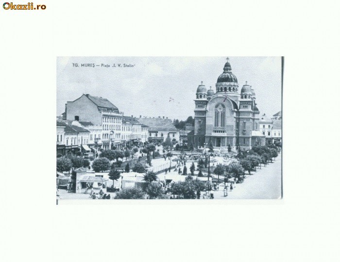 CP163-41 Tg. Mures -Piata ,, I. V. Stalin" -circulata 1959 CP163-41 Tg. Mures -Piata ,, I. V. Stalin" -circulata 1959