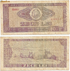 Bancnota 10 Lei - 1966 foto