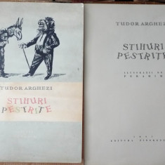 Tudor Arghezi , Stihuri pestrite , ilustratii de Perahim , 1957