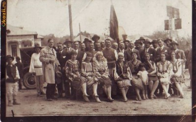 160 Port Popular Roman Grup de femei si barbati Necirculata foto
