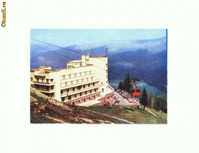 CP165-04 Sinaia, Hotelul alpin Cota 1400 -circulata 1988 foto