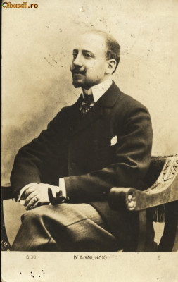 Carte postala ilustrata, Gabriele d&amp;#039;Annunzino, poet Italia foto