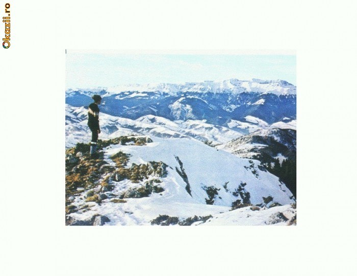 CP167-72 Muntii Bucegi vazuti de pe Piatra Craiului -necirculata CP167-72 Muntii Bucegi vazuti de pe Piatra Craiului -necirculata