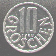 Austria 10 GROSCHEN 1988 a.UNC foto