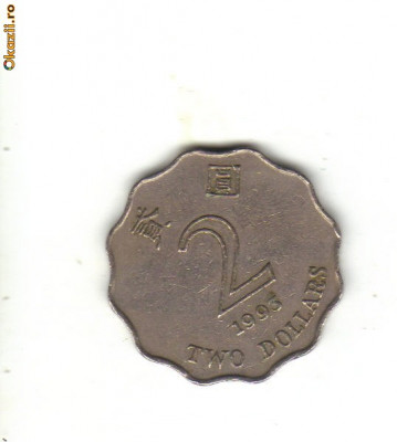 bnk mnd Hong Kong 2 dollars 1993 foto
