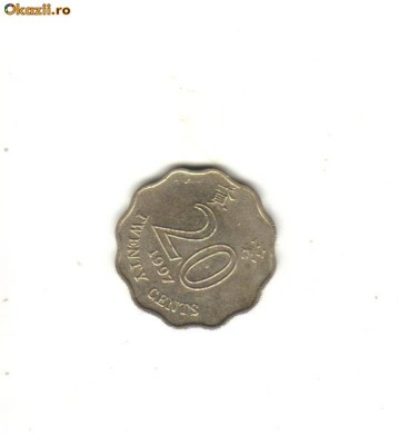 bnk mnd Hong Kong 20 centi 1997 foto