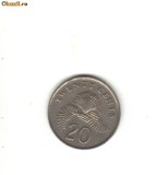 bnk mnd Singapore 20 centi 1989