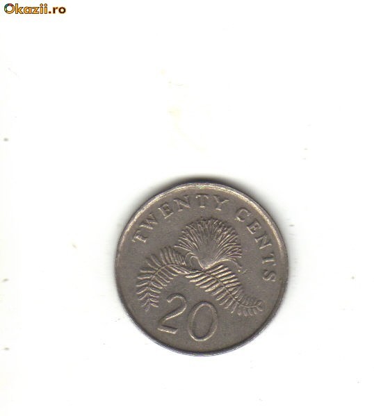 bnk mnd Singapore 20 centi 1989