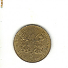 bnk mnd Kenya 5 centi 1978