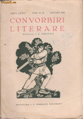Revista CONVORBIRI LITERARE (nr.8-10/aug.-oct.1941) foto