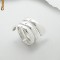 US-7 Inel Dama Argint 925 Spirala Lucioasa Stil Original B0039
