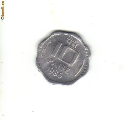 bnk mnd India 10 paise 1986 foto