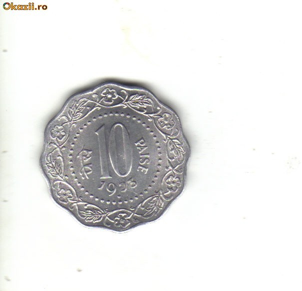 bnk mnd India 10 paise 1973 unc