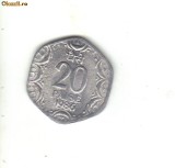 Bnk mnd India 20 paise 1986 unc, Asia