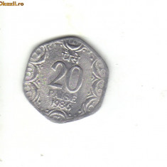 bnk mnd India 20 paise 1986 unc