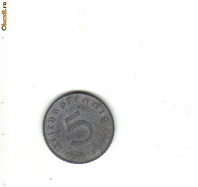 bnk mnd Germania 5 reichspfennig 1941B foto