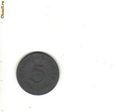 bnk mnd Germania 5 reichspfennig 1942A foto