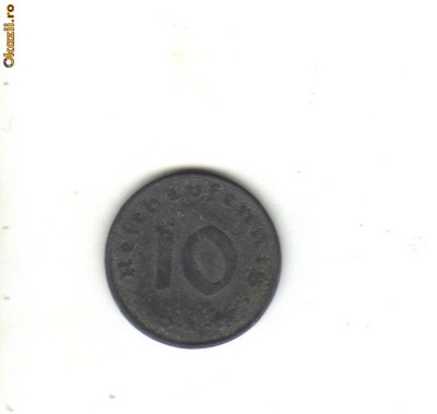 bnk mnd Germania 10 reichspfennig 1942A foto