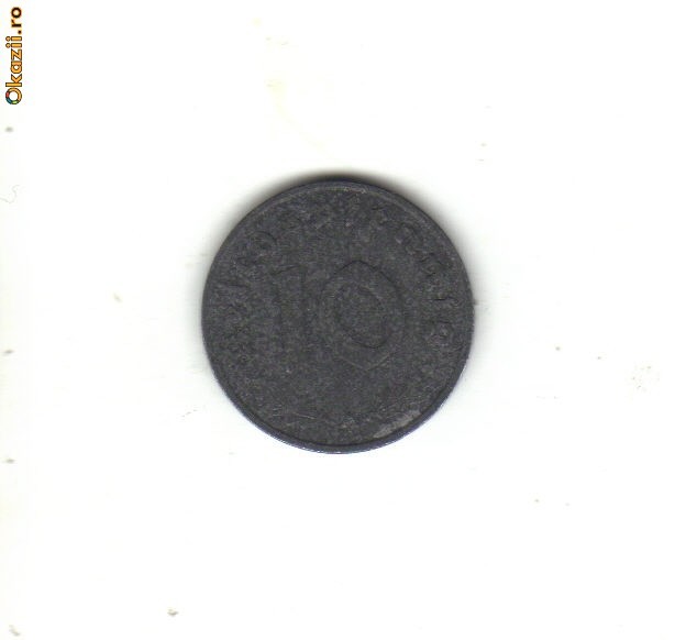bnk mnd Germania 10 reichspfennig 1943A bnk mnd Germania 10 reichspfennig 1943A