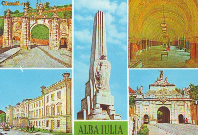 S-1826 Alba Iulia Poarta nr 1 a cetatii Muzeul si Sala Unirii foto