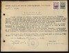 Certificat, Berghia, Raionul T&acirc;rgu Mureș, 1952 , 2 timbre fiscale cu supratipar