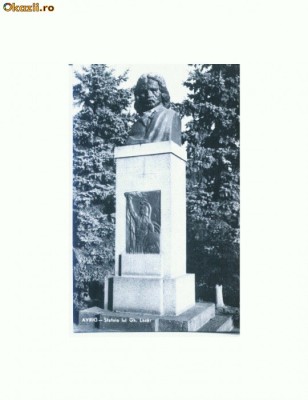 CP171-09 Avrig -Statuia lui Gh.Lazar -RPR -circulata 1964 foto