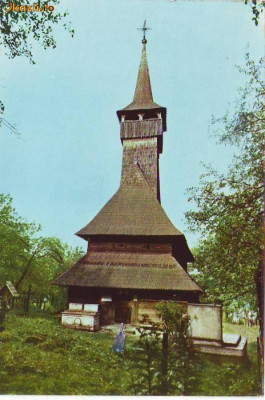 S-1301 Biserica de lemn din Ieud-Deal sec XVI Circulata foto