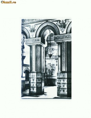 CP173-24 Iasi,BisericaTrei Ierarhi Stalpii pronaosului -necirc foto