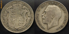 Anglia HALF CROWN 1922 argint mare 14,1 gr foto