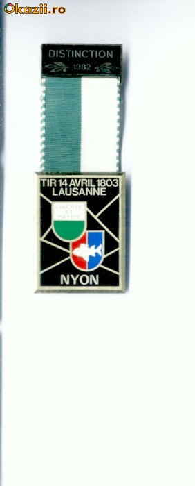 Medalie de tir-81 LAUSANNE 1982 - E. Rochat Le Landeron