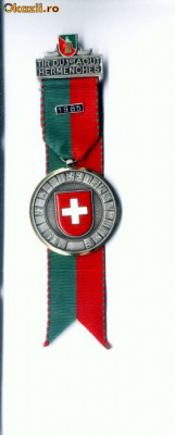 Medalie de tir-94 HERMENCHES -1985 -P.Kramer, Neuchatel foto