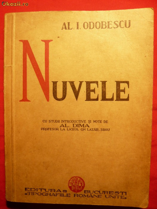 AL.I. ODOBESCU - NUVELE - Scene Istorice din Cronicile Romanesti cca 1936, 150p