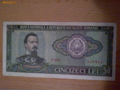 Bancnota 50 lei 1966 seria C 0057-..862 foto