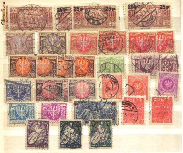 ***Timbre vechi - POLONIA - 36 bucati (obl.)***(5)