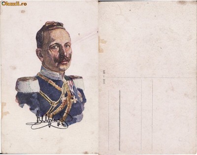 Ilustrata-tema militara Germania-Kaiserul Wilhelm-casa regala foto