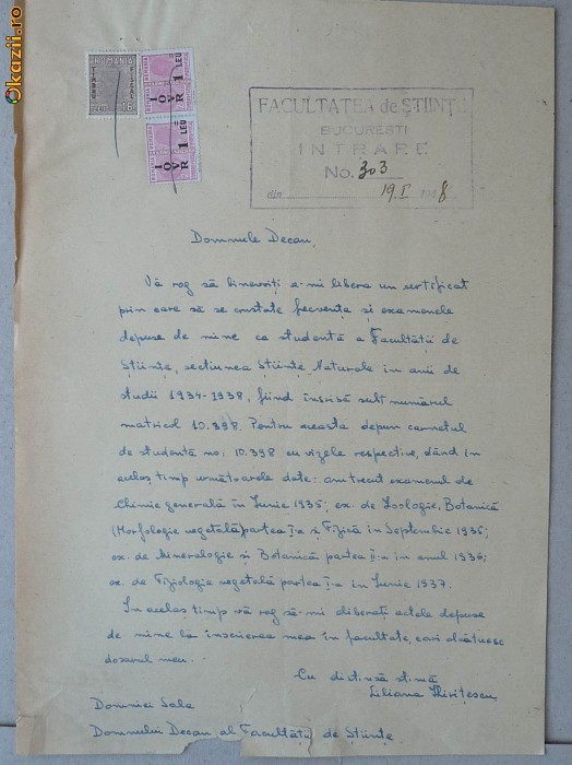 Fiscale IOVR pe document , 1948 Fiscale IOVR pe document , 1948