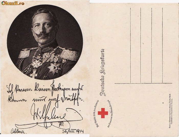 Ilustrata-tema militara ,Germania-Kaiserul Wilhelm-casa regala