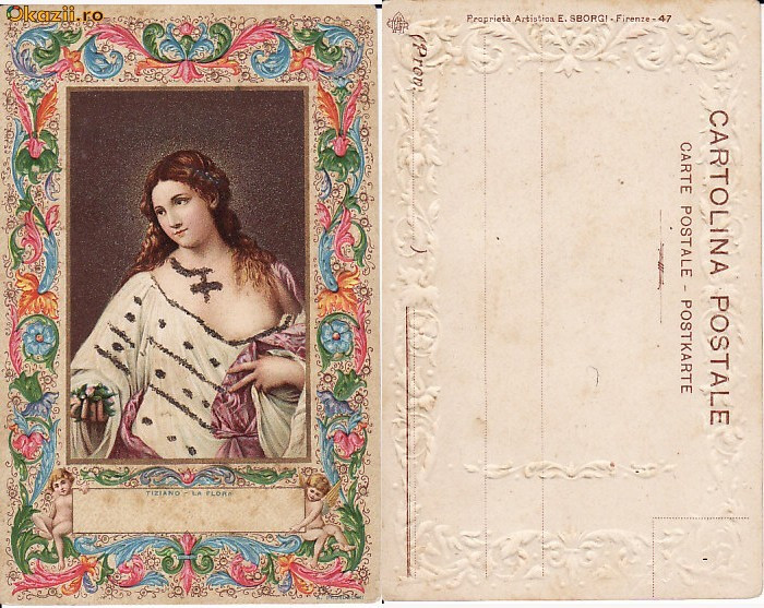 Tizian, picturi femei- deosebita, embosata